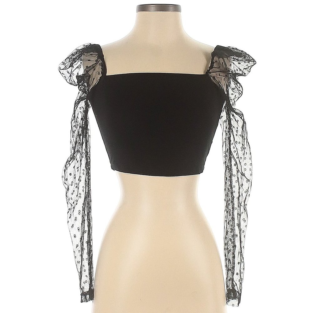 Shein long puff sleeve shirt